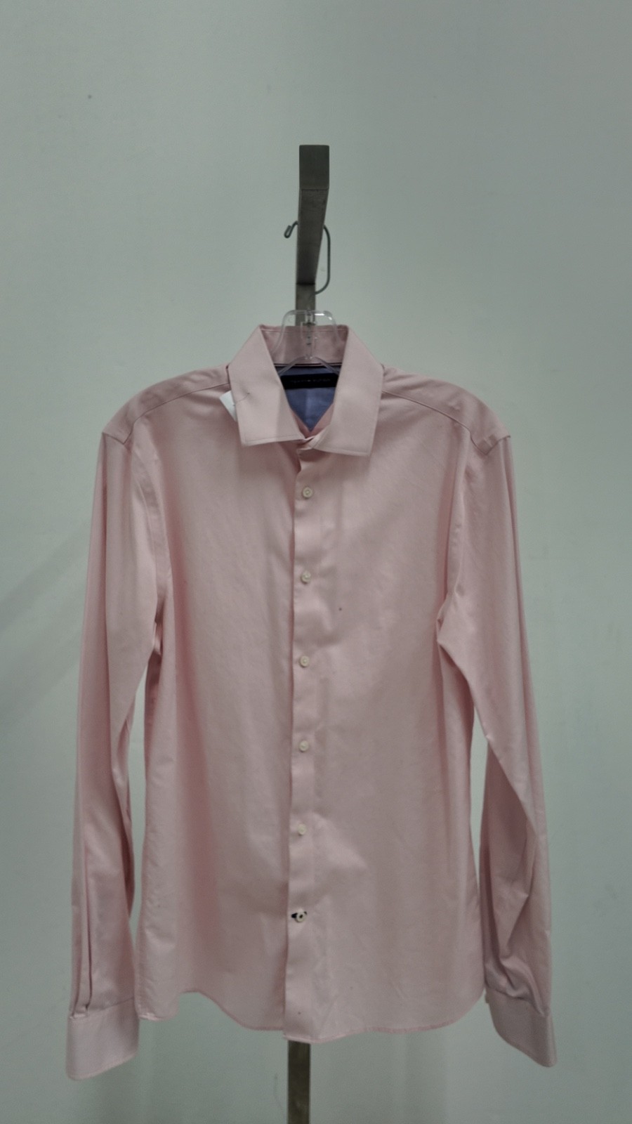 Tommy Hilfiger Custom Fit Dress Shirt Pink Size 15 3435